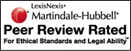 Martindale-Hubbell Peer Review Rated firm